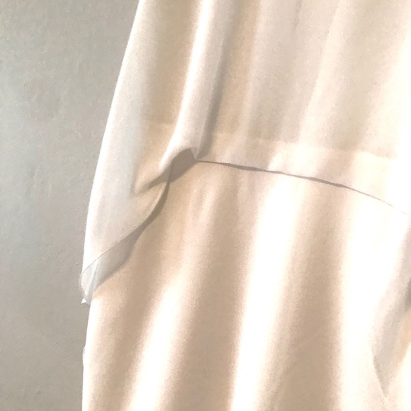 Vince Camuto Organza Top White Sheath Dress Sz 6 - Picture 3 of 6